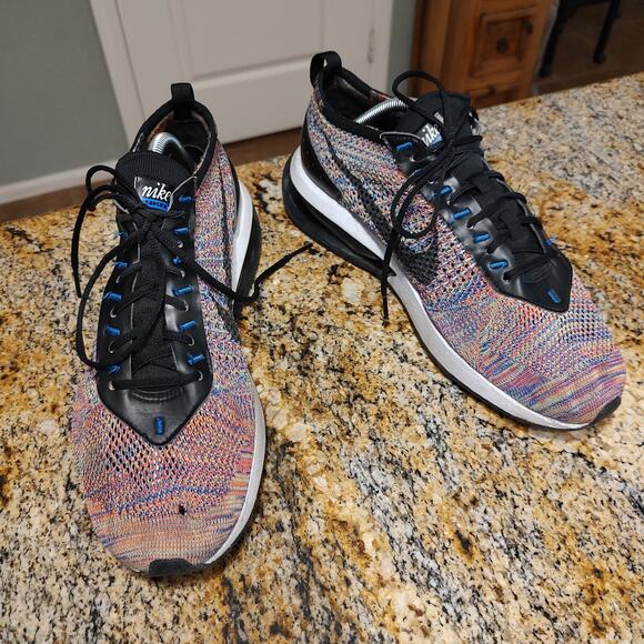 Nike Air Max Flyknit Racer Multicolor Black Racer Blue Men\'s Sz 10 FD2765-900